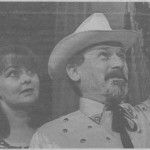 Is that a bird? says Billy Shake (Dave Aspen). But Rafe Duke, left (Greg Greenhalgh) and Zana Ferris (Liz Chapman) are unsure.