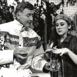 Derek Dearne as Koichi Bardo talks to Karen Dawson as Webbo, a New Age Traveller