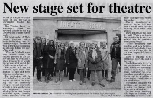 New stage set for theatre - Friday 24th July, 2015 Times and Star