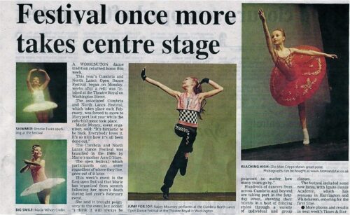 Cumbria and North Lancashire Dance festival - An annual event at the Theatre Royal
