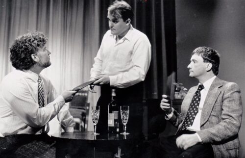 'Care To Order, Sir', Waiter Jim Howson With Jerry Played By Peter Wiseman And Robert Played By Eddie Parsons