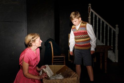 Luke as William and Joy Bowmer as his mother, Mrs Beech