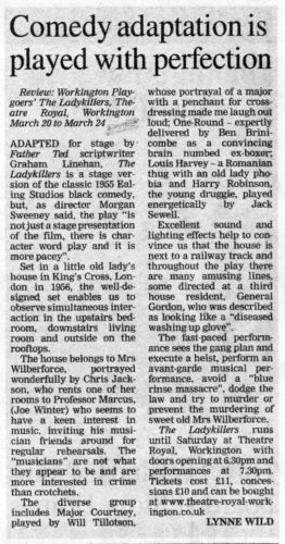 Times and Star Review by Lynne Wild
