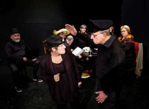 Liz Dias and Jim Samson with the cast