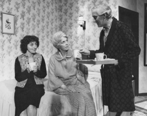 Chris Jackson as Susannah, Alison Ross as Delia and Ted Younghusband as Ernest