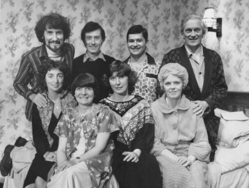 The Cast of Bedroom Farce Back: Robbie Graham, Ian Mitchell, Laurie Clark and Ted Younghusband Front: Chris Jackson, Muriel Armstrong, Jenni Rushton and Alison Ross