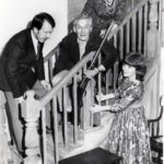 Concern On The Stairs As Col. Wagstaffe (Ted Younghusband) Puts His Foot In It! Looking On Are Steve Baxter And Sylvia Heaney