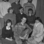 The Cast of Serious Charge Back Row: Robbie Graham, Dudley Evans and Ron Dickens. Sitting: Jean Evans, Ian Mitchell and Sandy Hind. Kneeling: Anne meldrum, Stuart Sorensen and Jane Dickens