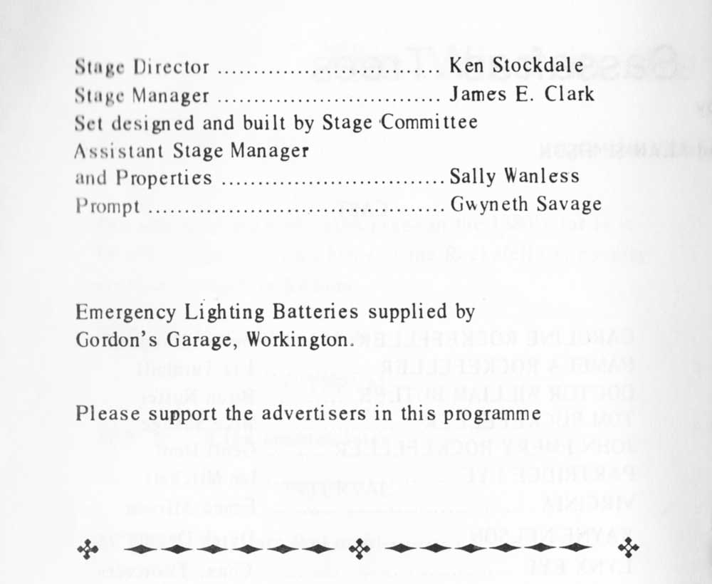 The Programme - Backstage Crew
