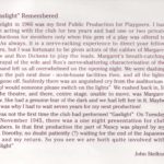 Gaslight Remembered By John Skelton (Diamond Jubilee Brochure 1995)