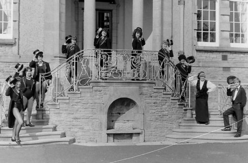 The Cast On The Steps At Scalesceugh Hall