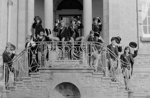 The Cast On The Steps At Scalesceugh Hall