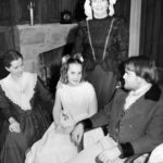 Jane Eyre (Jane Hool), Adele Varens (Helen Mossop), Mrs Fairfax (Barbara Singleton) and Rochester (Jim Howson)