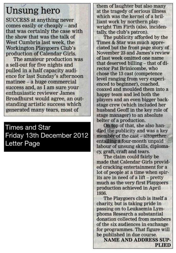 Times and Star 13th December 2012