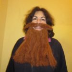 Nursie trying on the beard for size!