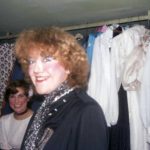 Anne Meldrum and Dianne Clarke in the dressing room under the Auditorium