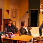 The cast in rehearsal