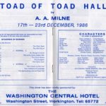 Toad of Toad Hall Sponsored by Washington Central Hotel