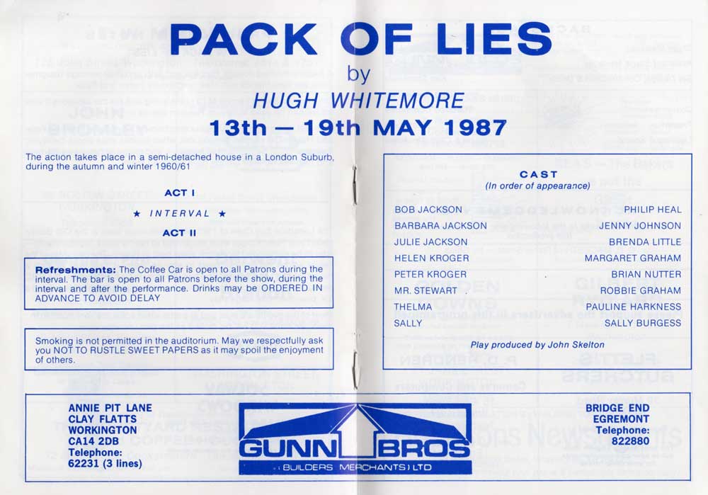 A Pack of Lies sponsored by Gunn Bros Ltd