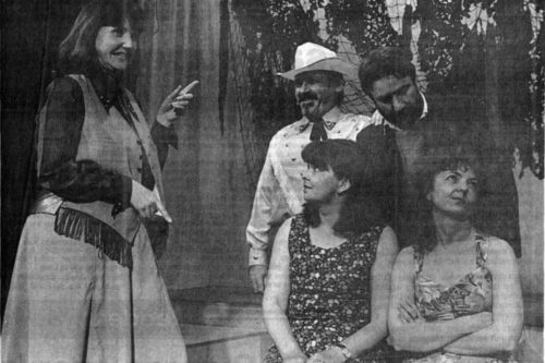 Rosey Lucchini As Bonny Lee, Billy's Manager Talks To Dave Aspen As Billy Shake , Eddie Parsons As Dan Howard, Liz Chapman As Lara Ferris And Carol Jamieson As Mira