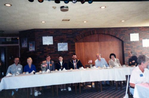 Top Table: L/R Michael Shipley, Grace Elliot, Geoff Hool, Mayor & Mayoress Of Workington Tony Cunningham (Mayor Of Workington), Geoff Elliot, Peggy Childs And Ron Dickens