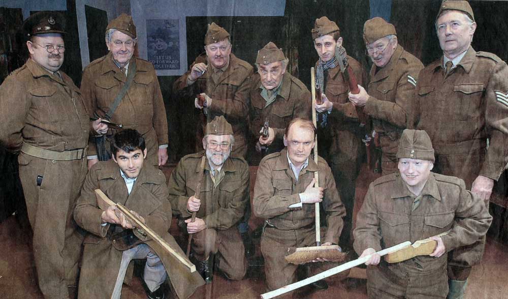 READY FOR ACTION: Members of Workington Playgoers' Dad's Army