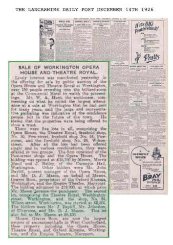 Theatre Royal Sold In 1926 To Graves Bros.o