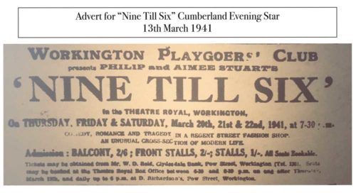 Advert for Nine Till Six in The Cumberland Evening Star