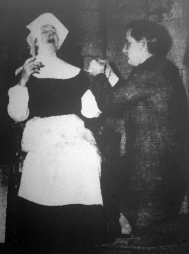 Sister Bonaventure (Mary McGuckin) Has Cut Her Finger Dressed By Dr. Jeffries (Ted Younghusband)