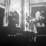 Cheers! A toast for the engaged couple on the left Jacqueline (Catherine Coghill) and Victor (Phil Heal) from Pamela (Margaret Lightfoot) and Roger Vincent (Roger Almond)