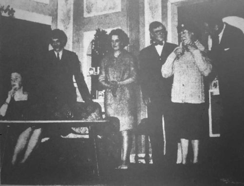 Mrs Puffin (Sue Murray), second from the right, causes consternation in the household with her dreams which come true