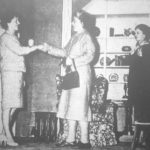 Mrs Karen Holt (Marjorie Hool) Says Good-bye To Miss Cunningham (Audrey Chandler), Watched By The Maid Stella (Patricia Donaldson)