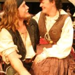Long John Silver (David Aitken) with the love of his life Annie Gibbs (Shania Wilson)