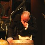 Dr. Livesey (Geoffrey Hall) suffers from sea sickness.