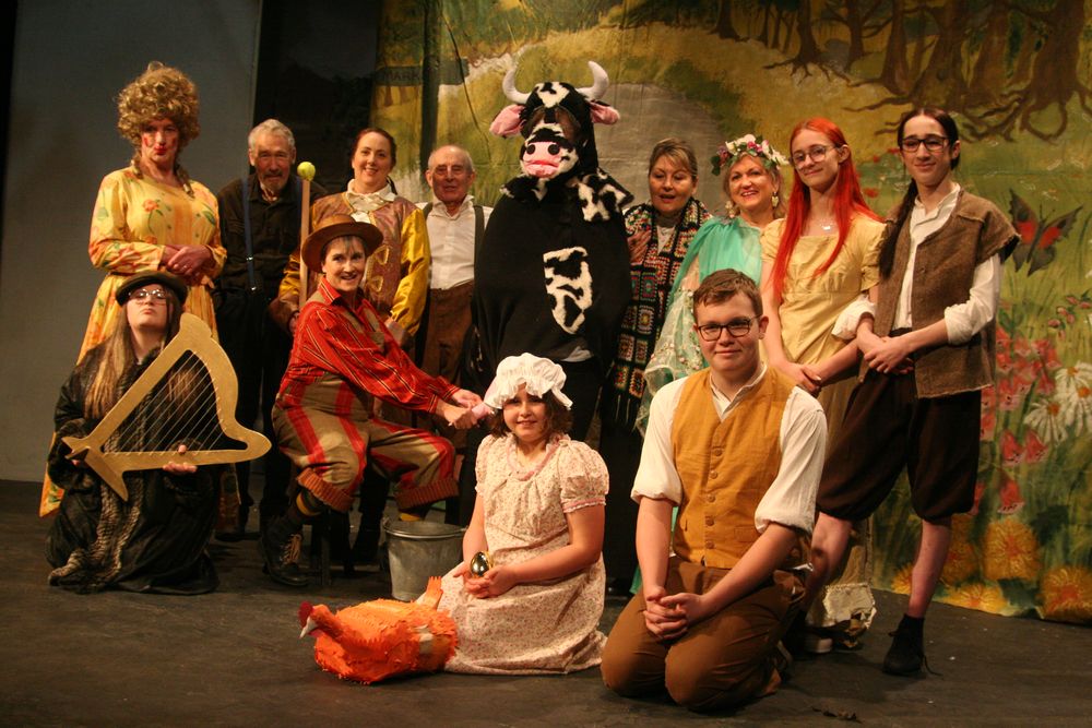 Most of the Jack and the Beanstalk Cast enjoying wearing their costumes for the first time!